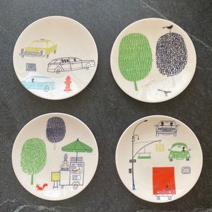 Kate Spade Hopscotch Drive Tidbit Plates Set 1